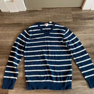 Levi’s Blue Striped Men’s V-Neck Sweater Cotton